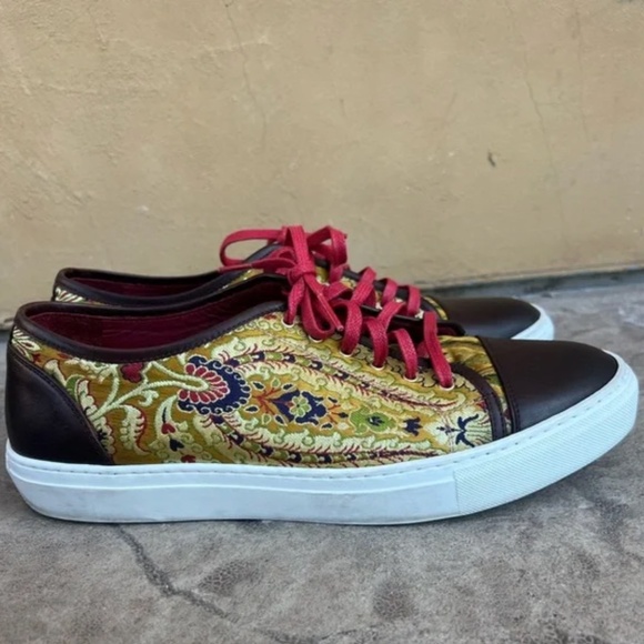 TAFT Jack Sneaker gold brown red lace size 10 (44) - Picture 4 of 11